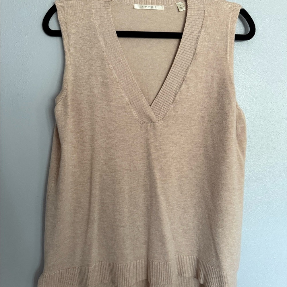 Cyrus Cream V-Neck Tank Top